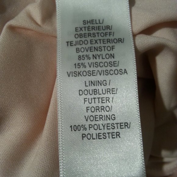 ADRIANNA PAPELL Flounce Hem Lace Dress In Blush - Picture 3 of 5